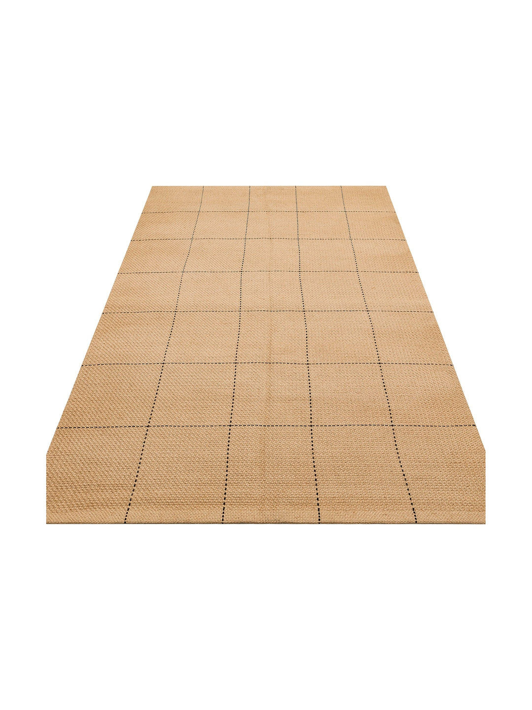 Agra 100% Natural Jute and Cotton Double Sided Living Room Corridor Kitchen Balcony Modern Rug 01BLK