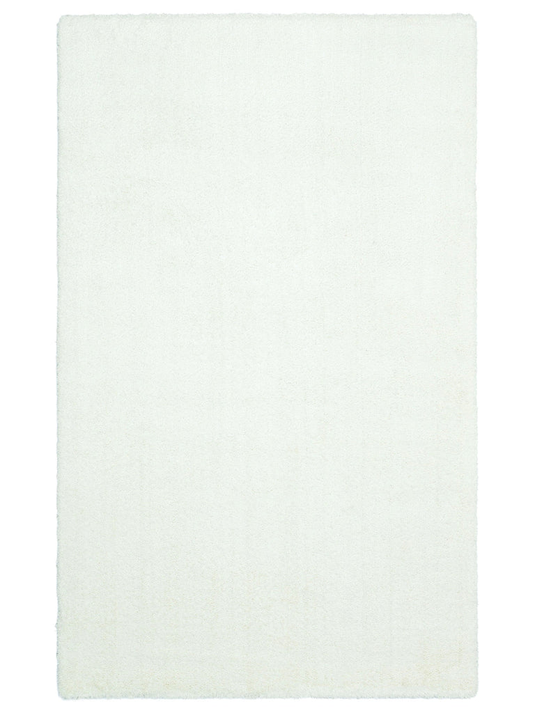 Peluche Fluff Dust-Free Soft Modern Living Room Hallway Fluffy Shaggy Carpet 1006 WHITE