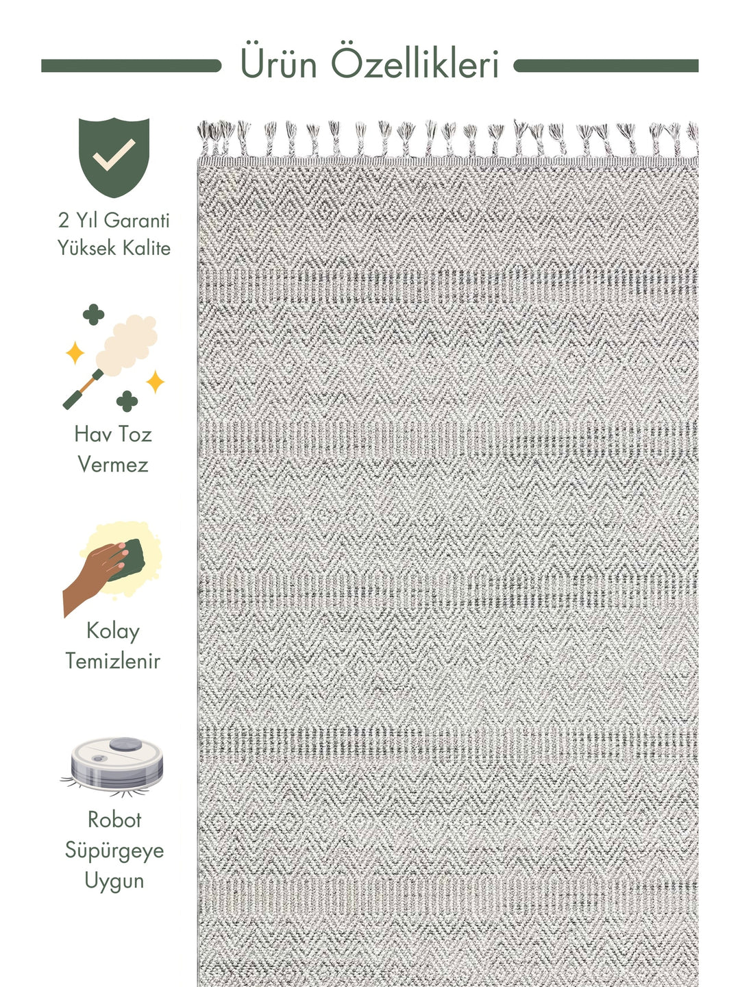 Ole Series Wicker Woven Living Room Hall Hallway Entrance Kitchen Modern Scandinavian Carpet 01 GREY