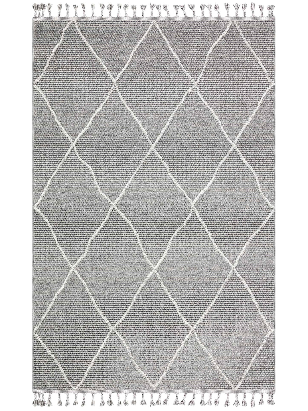 Ole Series Wicker Woven Living Room Hall Hallway Entrance Kitchen Modern Scandinavian Carpet 02 GREY