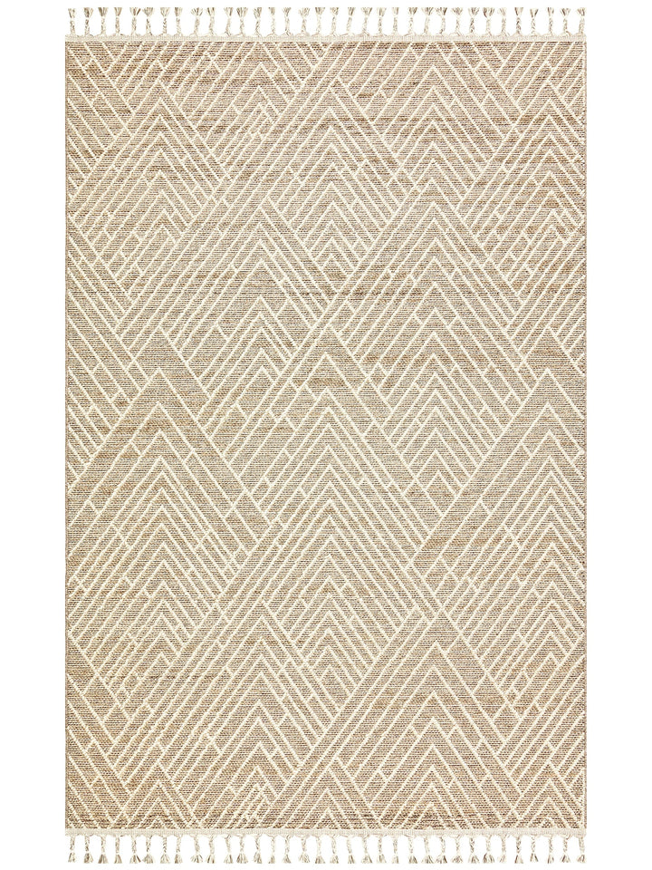 Ole Series Wicker Woven Living Room Hall Hallway Entrance Kitchen Modern Scandinavian Carpet 12 BEIGE