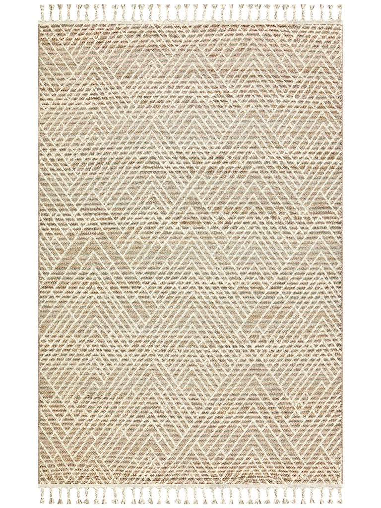 Ole Series Wicker Woven Living Room Hall Hallway Entrance Kitchen Modern Scandinavian Carpet 12 BEIGE
