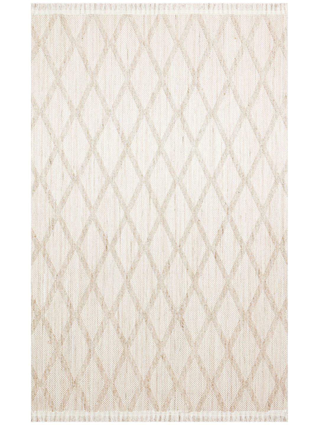 Comfy Modern Patterned Living Room Hallway Entrance Bedroom Knitted Carpet 04 BEIGE