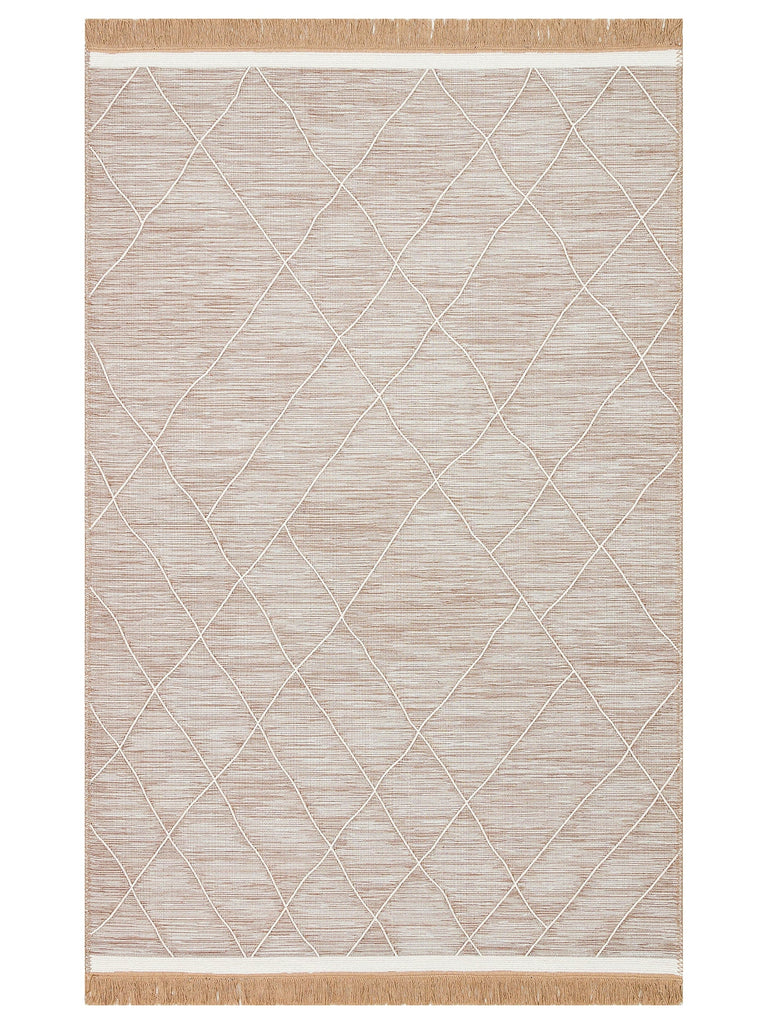 Maya Craft 100% Natural Cotton Washable Double Sided Living Room Kitchen Hallway Modern Rug 2BEG