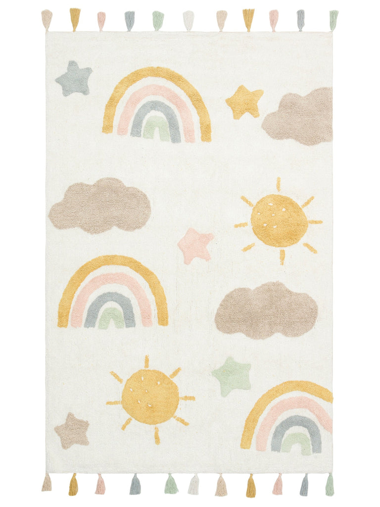 Cotton Baby 100% Natural Cotton Washable Non-Slip Based Baby Rug 10 MULTY XXW