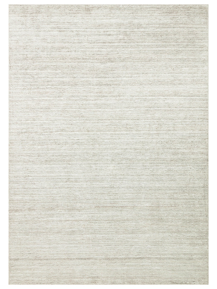 Amore Series 100% Natural Banana Silk Viscose and Wool Blend Living Room Hand Woven Carpet BEIGE