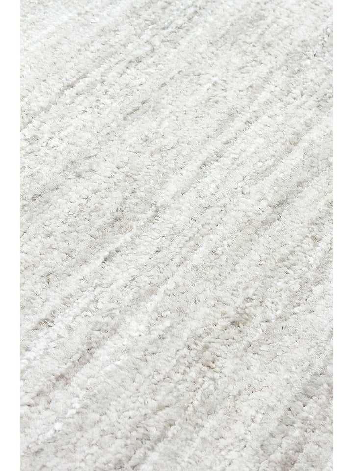 Amore Series 100% Natural Banana Silk Viscose and Wool Blend Living Room Hand Woven Carpet BEIGE