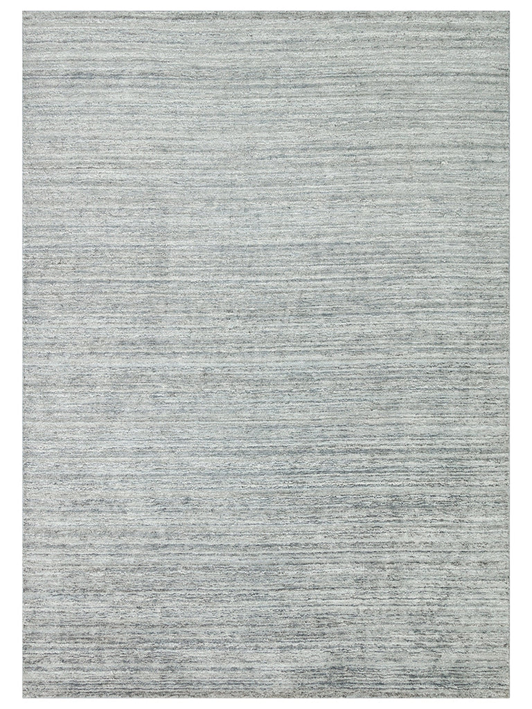 Amore Series 100% Natural Banana Silk Viscose and Wool Blend Living Room Hand Woven Carpet GREY