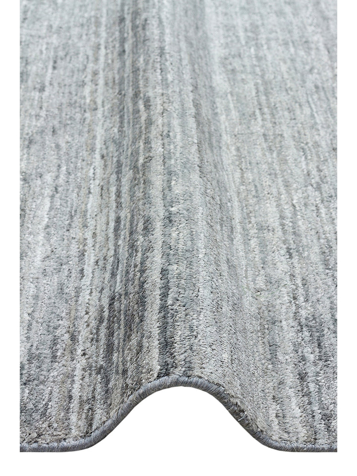 Amore Series 100% Natural Banana Silk Viscose and Wool Blend Living Room Hand Woven Carpet GREY