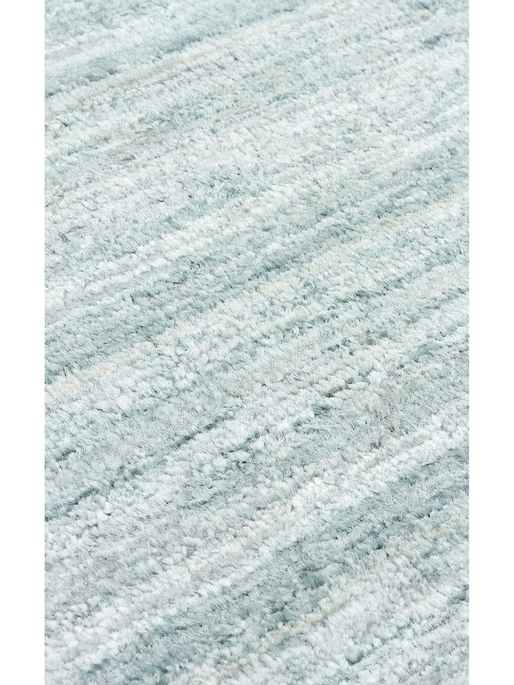 Amore Series 100% Natural Banana Silk Viscose and Wool Blend Living Room Hand Woven Carpet TURQO