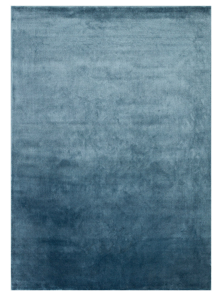 Queen Series 100% Natural Viscose Bright Modern Handmade Living Room Carpet NBLUE