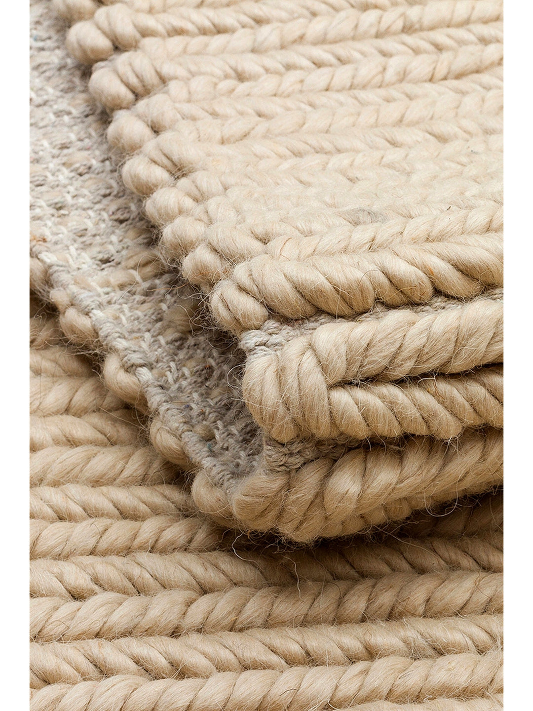 Bern Series Hand Woven Knitting Living Room, Sitting Room, Bedroom Carpet BEIGE