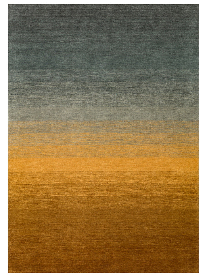 Donatella Series 100% New Zealand Wool Hand Woven Gradient Living Room Carpet GOLD GREY