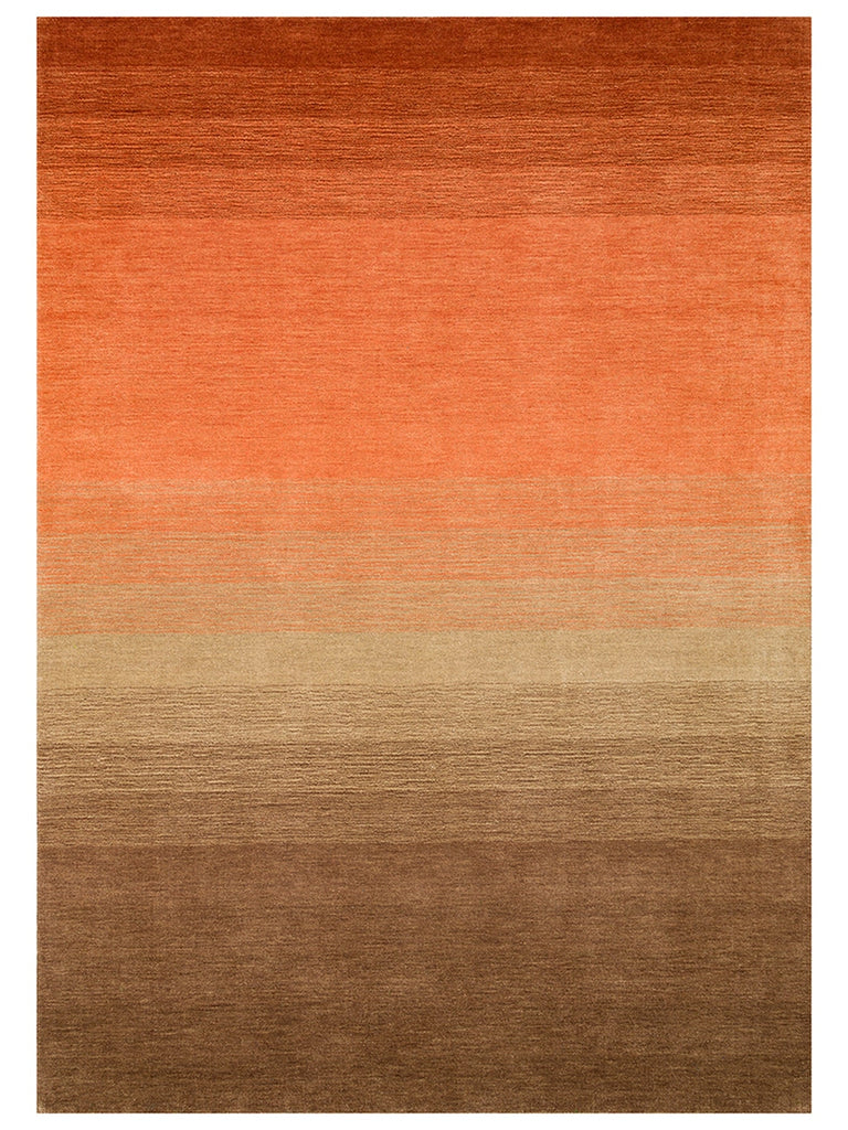 Donatella Series 100% New Zealand Wool Hand Woven Gradient Living Room Carpet JAM BROWN